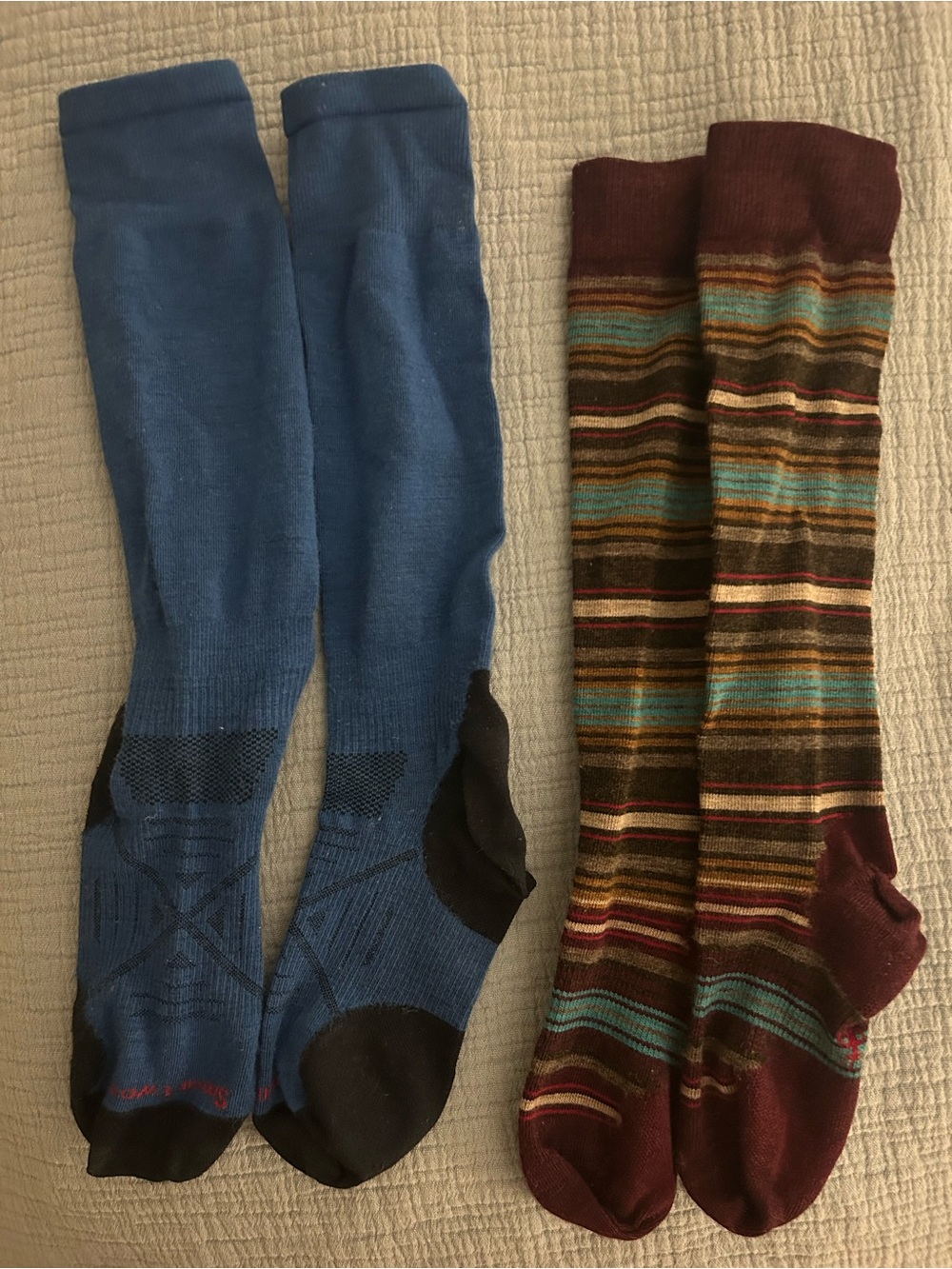 Smartwool 2 pair of tall thinner wool socks, women’s Medium